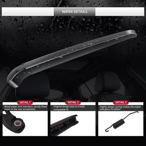 Rear Wiper Blade and Arm Assembly, Replacement Factory OEM Style Back Wiper Set for BMW X5 E70 2007-2013...