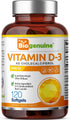 Vitamin D-3 5000 IU 120 Softgels - High-Potency in Extra Virgin Olive Oil Non-GMO Soy-Free - Supports Strong Bones Immune Health and K2...