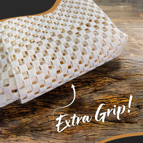 Nevlers Non Slip 3'x5' Rug Pads | White PVC Foam Rug Gripper for Hardwood Floors | Indoor/Outdoor Anti Skid Rug Gripper with Customizable Open Wea...