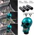 Skull Shifter Knob Gear Shift Stick Handle Transmissions Shifting Lever Fit Most Manual Automatic Car Truck SUV (Metal Blue)...