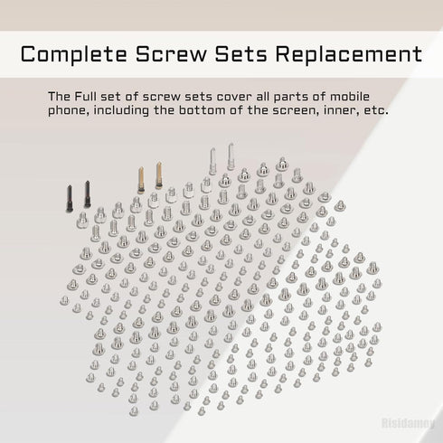 for iPhone 8 Plus Complete Full Screw Sets Replacement 8Plus with Bottom Pentalobe Screws Inner Part Kit Repair with Four Screwdrivers for A1864 A...
