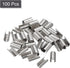 uxcell Leather Rope Clip, 100Pcs Cylindrical Crimping Cord Crimps Foldable String Leather Cord Fastener for DIY Lanyard, Tassel, Jewelry Making, W...