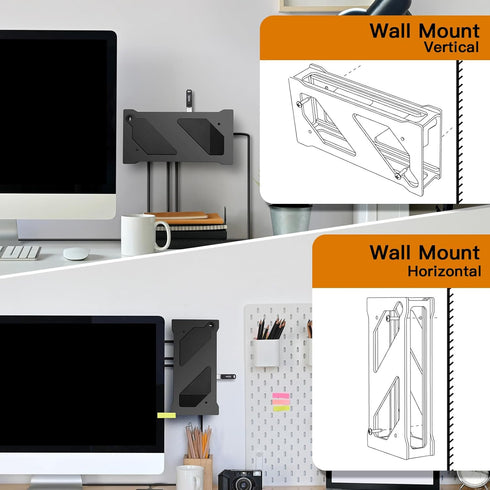 Docking Station Mounting Stand Compatible with Dell WD19 Series Dock, Wall Mount and Under Desk Mount Acrylic Holder for Dell WD19, WD19S, WD19DC,...