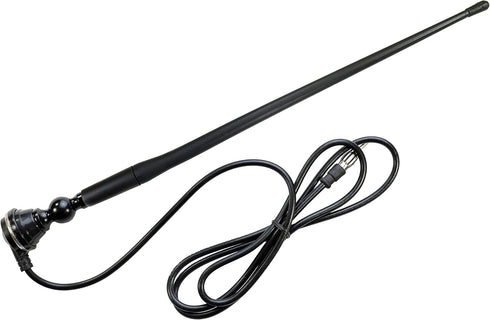 AntennaMastsRus - Marine Black AM-FM Rubber Ducky 15 Inch Antenna Kit - for ATV, Boat, Camper, Go Kart, Motorhome, Pontoon, RV, Sailboat, Tractor,...