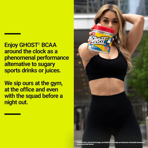 GHOST BCAA Powder Amino Acids Supplement, Lemon Crush - 30 Servings - Sugar-Free Intra, Post & Pre Workout Amino Powder & Recovery Drink, 7G BCAA...