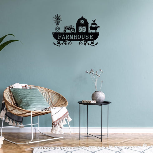 Ferraycle Metal Farmhouse Kitchen Decor Rustic Farm Sign Windmill Barn Tractor Animal Decor for Nursery Country Decorations Christmas Gift for Fat...
