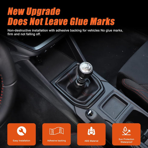 Gear Shift Frame Cover Trim ABS Control Gear Box Shift Knob Panel Frame Cover Sticker Compatible with Subaru WRX 2022 2023 (Matte Black)...