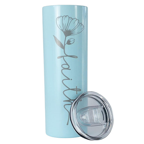 Faith Coffee Mug, Christian Travel Mug, 20 0z slim insulated tumbler, Jesus Coffee Mugs for Women...