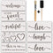Stencils for Painting on Wood, Canvas, Cursive Script Sayings, Word Paint Stencils Welcome Love Grateful Hearts Reusable, 16pcs Essential Inspirat...