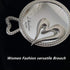 Brooch Pins Heart Silver Cute Lapel Hijab Brooches for Women Fashion Jewelry Gift...
