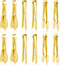 12 Pack Gold Premium Small Serving Tongs, Dmoera Mini Stainless Steel Appetizer Tongs, 5 Inch(12.7cm)...