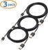 Cable Matters 3-Pack USB to USB C Charging Cable 6.6 ft with 3A Fast Charging in Black for iPhone 15, Samsung Galaxy S23 Ultra, S23, S22, Note 20,...