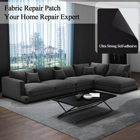 Self-Adhesive Linen Repair Patches 8 x 11 Inch (2PCS), Linen Fabric Patches for Sofa Repair, Couch Fabric Repair Patch Kit for Furniture, Sofa Cus...
