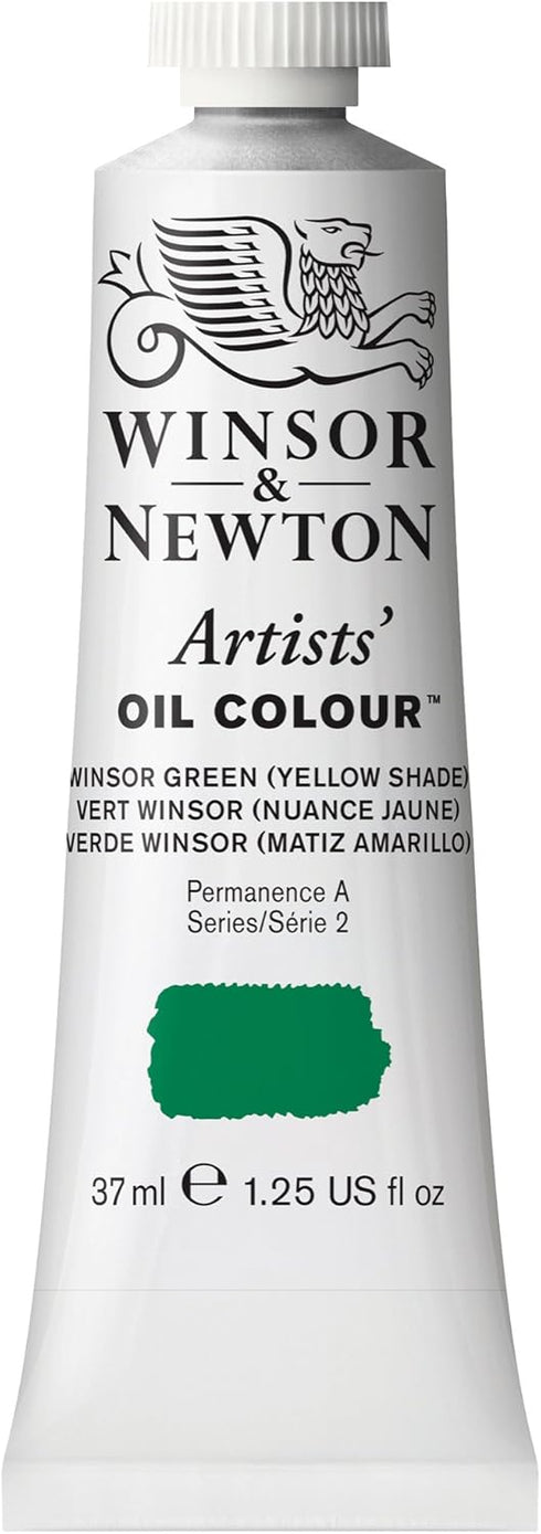 Winsor & Newton Artists' Oil Color, 37ml (1.25 oz) Tube, Winsor Green Yellow Shade...