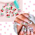 40PCS Cherry Nail Charms with 3D Crystals Design, Kawaii Nail Charms with Heart and Planet Nail Charms, Cherry Nail Charms Art Shiny Gems Nail Mak...
