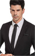 Black Tie Men Women Skinny Tie Slim Tie Stripe Tie with Hanky Waterproof Oilproof Tie-Black...