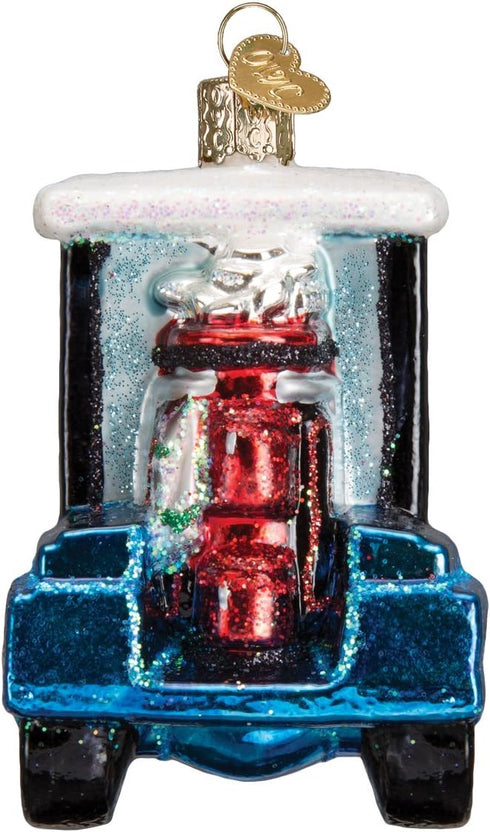 Old World Christmas Lover Gifts Glass Blown Ornaments for Christmas Tree Golf Cart...