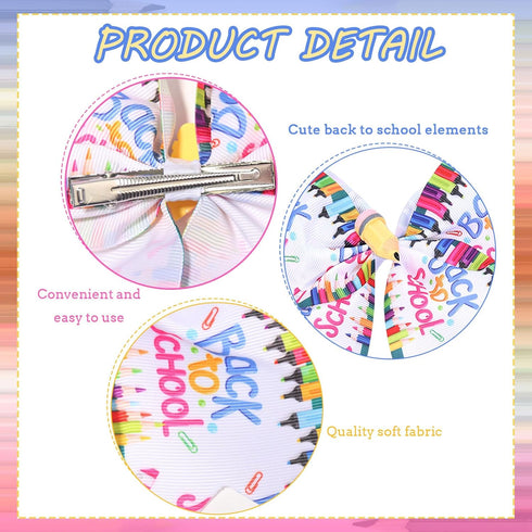 School Bows for Girls Teacher, School Hair Accessories School Bows Ribbon for Girls Teacher Hair Accessories, Fashionable Girls Accessories - Dura...