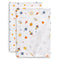 Delta Children 100% Cotton Flannel Baby Receiving Blankets for Girls and Boys – 30x30 Inches (Pack of 2), Space Exploration...