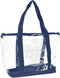 DALIX Clear Shopping Bag Security Work Tote Shoulder Bag Womens Handbag...