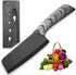 Ceramic Vegetable Knife 6in with Steath,Lettuce Knife Vegetable Cutting Knife Suitable for Fruits,Meat,Ceramic Chef Knife Nakiri Knife Black...