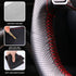 Micro Fiber Leather Steering Wheel Cover, DIY Sewing with Needle & Thread, Breathable Anti-Slip Car Steering Wheel Protector, Universal 15 Inch Au...