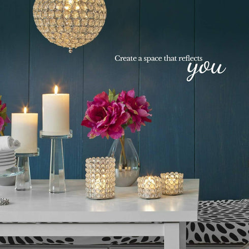 Serene Spaces Living Classic Clear Glass Cube Vase, Floral Centerpiece or Candle Holder, 3" Cube...