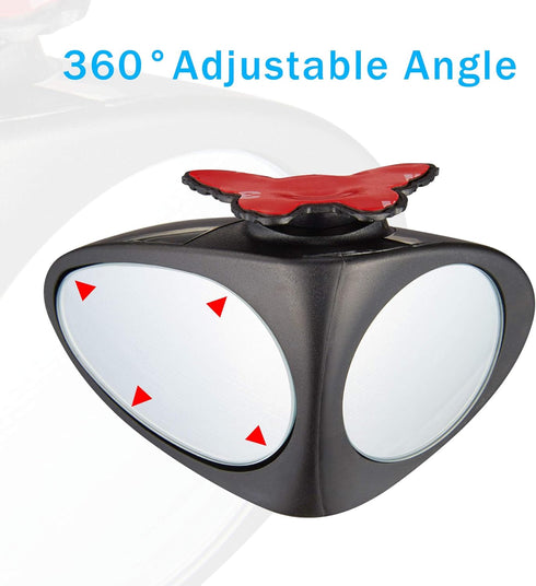 TOMALL 2 in 1 Car Blind Spot Mirror 360 Rotation Adjustable HD Glass Wide Angle Convex Rear View Mirror Blind Spot for Front/Rear wheels Observati...