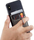 BIAJIYA Card Holder for Back of Phone with Ring RFID Blocking Stand Wallet Pocket Stick on Phone Credit Cards Leather for iPhone/Android and All S...