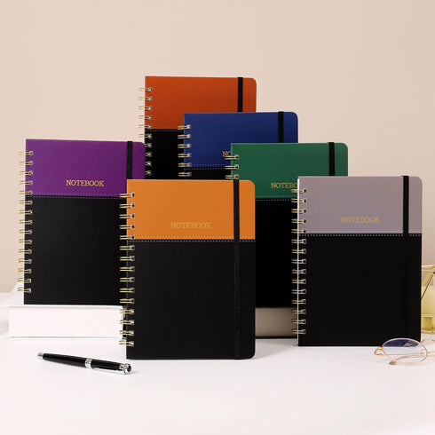Lemome Spiral Notebook - Notebook Journal for Writing, 6.2'' x 8.4'' College Ruled Notebook with 136 pages / 68 Sheets, Perfect Notebooks for Work...