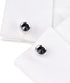 Mens classic cufflinks business wedding shirts gifts (Black crystal)...