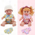 8 Pieces Doll Diapers and Bibs, Washable and Reusable Eco Doll Accessories, Fit 8 to 12 inches Baby Doll...