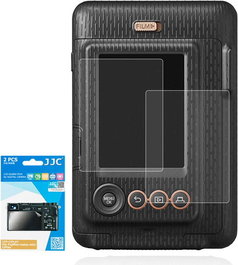 JJC 2 Pack PET Film Screen Protector Compatible for Fujifilm Instax Mini Liplay Anti-Fingerprint Anti-Scratch Water-Resistant 3H Ultra-Thin LCD Pr...