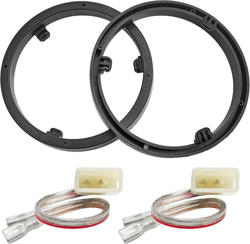 6.5" Speaker Spacer Rings W/Speaker Harness for Mitsubishi Lancer/Outlander/Mirage/Eclipse Cross 2008-2021 Install Subwoofer Aftermarket Speaker M...