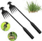 2PCS Garden Weed Pulling Tool Uprooting Weeding Tool 4 Teeth Weed Puller Tool Manganese Steel Garden Weeder Tool for Vegetable Gardening Planting,...