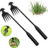 2PCS Garden Weed Pulling Tool Uprooting Weeding Tool 4 Teeth Weed Puller Tool Manganese Steel Garden Weeder Tool for Vegetable Gardening Planting,...