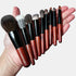 Cosme 9 FULL FACE MINI TRAVEL Make Up Brush Set: Natural Coverage Makeup Brushes Set & Brush Case. Travel Makeup Brushes in Synthetic & Natural Ha...