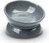 Elevated Cat Bowl, Ceramic Tilted Cat Food Bowl, Anti Vomiting, Stress Free on Neck and Spine, Spill-Proof, Anti-Tipping, Dishwasher Safe, Raised ...