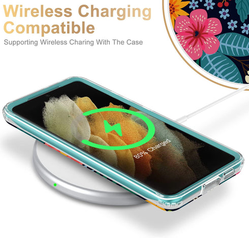 Esdot for Samsung Galaxy S21 Ultra Case,Military Grade Passing 21ft Drop Test,Rugged Cover with Fashionable Designs for Women Girls,Protective Pho...