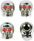 Custom Accessories 16220 Chrome Skull Style Valve Cap -, Pack of 4...