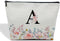 Letter Makeup Bag A-Z Personalized Makeup Bag with Initials Birthday Gifts for Women Teen Girls Best Friends Cosmetic Bag with Zippe for Wedding B...