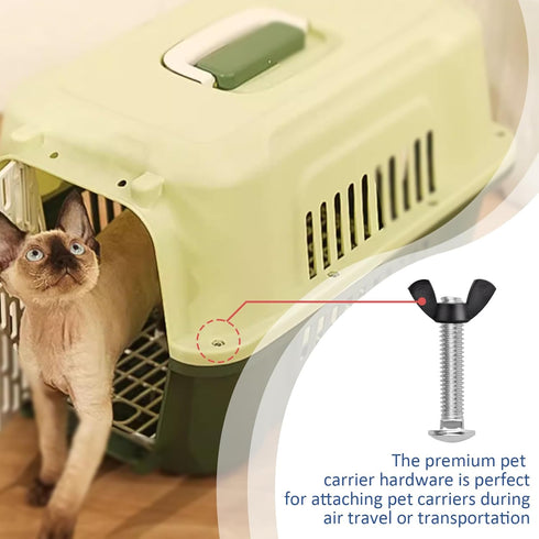 M6 Pet Carrier Fasteners Kennel Replacement Bolts for Plastic Cat Crate and Dog Crate Dog Kennel Accessories Cat Cage Carrier Parts(12 Set)...