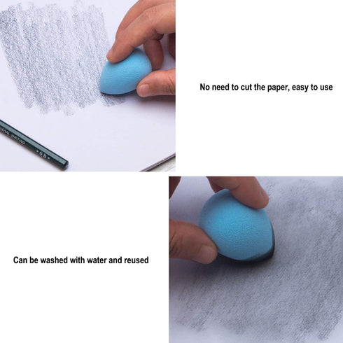33 Pcs Blending Stumps and Tortillions Paper Art Blenders Drawing with Sandpaper Pencil Sharpener Extension Kneaded Eraser Rubbing Sponge for Stud...