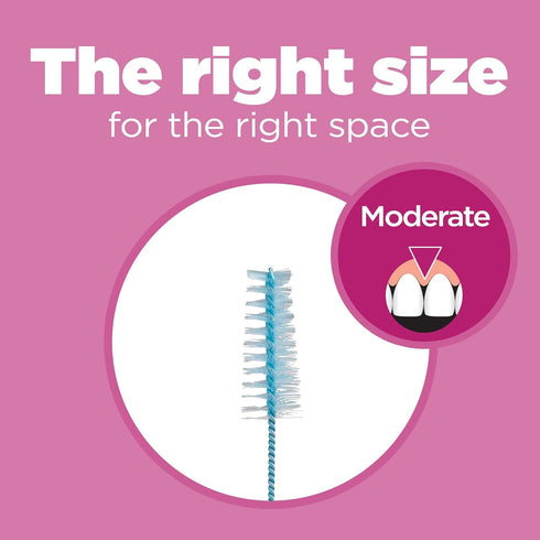 GUM Proxabrush Go-Betweens Refills - Moderate - Compatible with GUM Permanent Handle - Reusable Interdental Brushes - Soft Bristled Dental Picks, ...