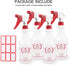 Plastic Spray Bottle (4 Pack, 24 Oz, All-Purpose) Heavy Duty Spraying Bottles Leak Proof Mist Empty Water Bottle for Cleaning Solution Planting Pe...