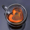 Heart Shaped Double Walled Insulated Glass Coffee Mugs or Aesthetic Tea Cups, Double Wall Glass 8 oz, Clear...