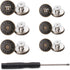 GIYOMI 20mm&17mm Perfect Fit Instant Button,12 Sets Nailess Removable Metal Buttons Replacement Repair Combo Thread Rivets and Screwdrivers, Insta...