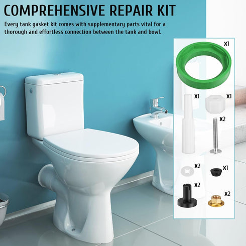 OSALADI 1 Set Universal Toilet Tank to Bowl Repair Kit Gasket Kit Inside Tank Toilet Repair Kit Tank Sealing Gasket Toilet Tank Replacement Parts...