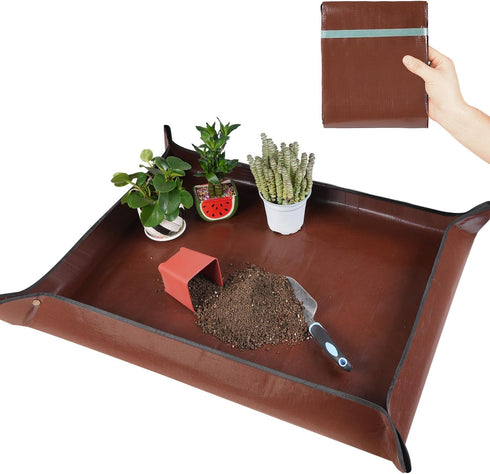 39"x 31" Large Repotting Mat for House Plant Transplanting and Potting Soil Control Portable Gardening Tray Plant Gifts for Plant Lovers...