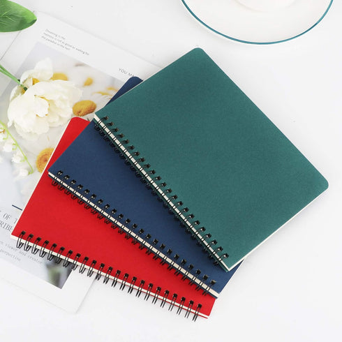 EUSOAR Spiral Lined Notebook, A5 3packs 5.5"X8.3" 120 Pages Lined Travel Writing Notebooks Journal, Memo Notepad Sketchbook, Students College Offi...